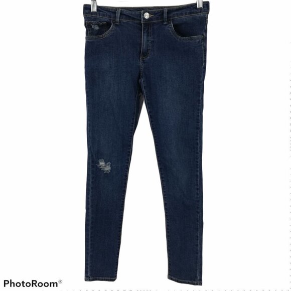 Levis 710 Super Skinny Distressed Jeans Size 16Reg - Picture 1 of 15